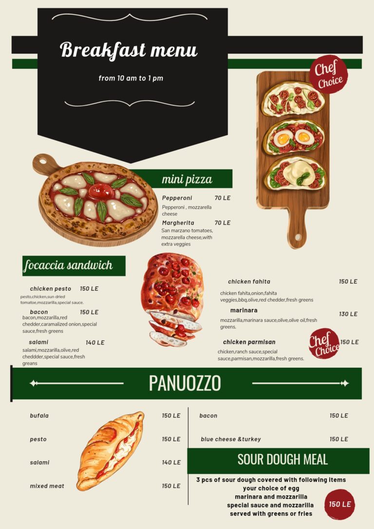 pentola café & restaurant menu photo 2
