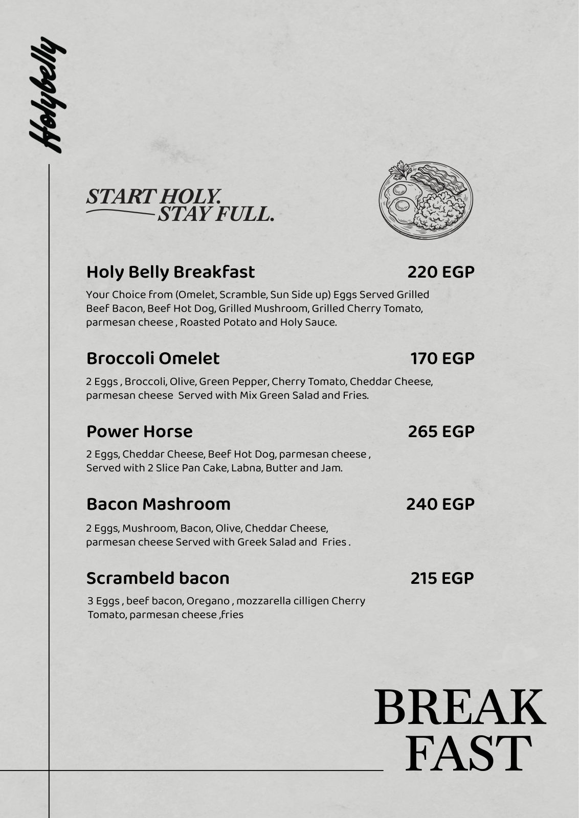 Holybelly Zayed menu photo 3